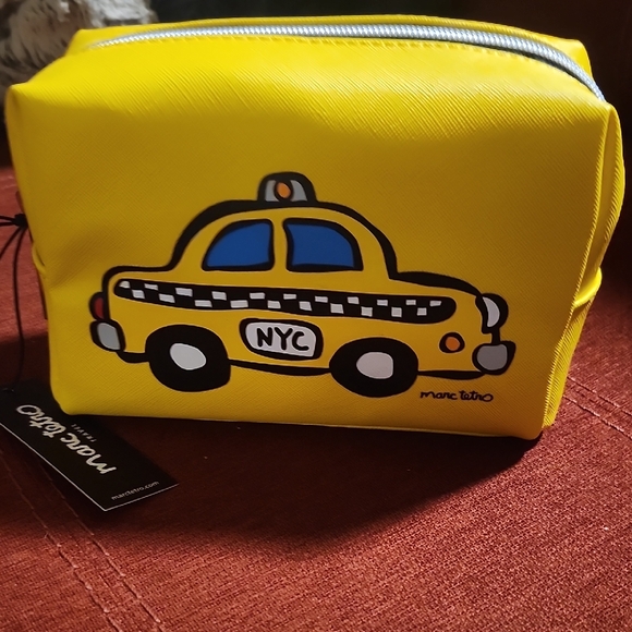 Marc Tetro Handbags - Marc Tetro Yellow NYC Taxi Travel Cosmetic Pouch